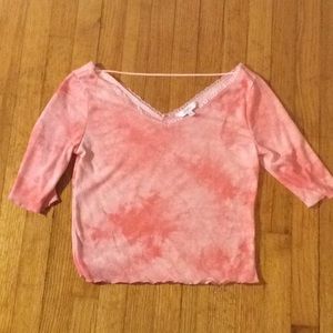Candie’s Tie-Dye Pink Top